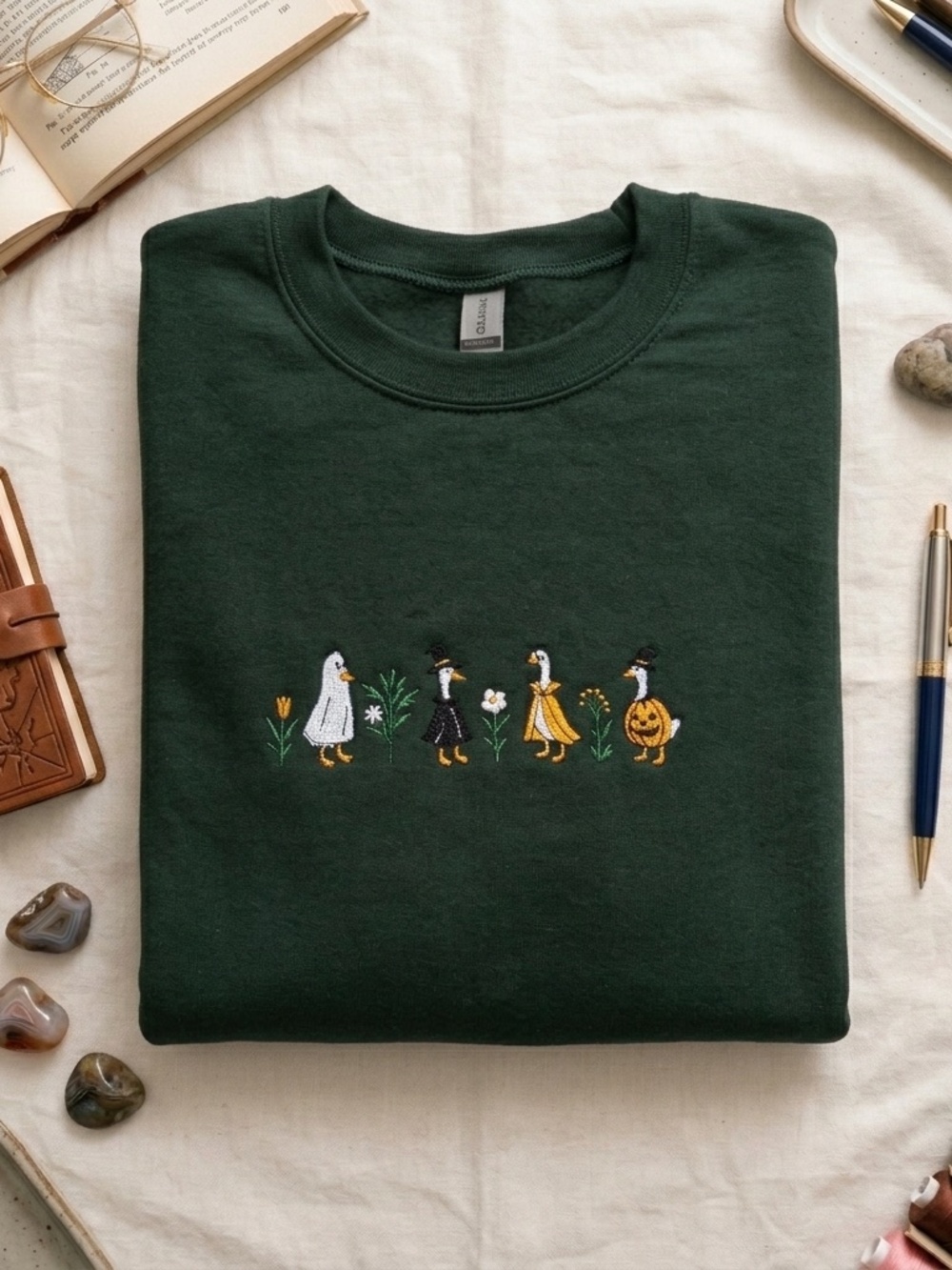 Silly goose sweater - Embroidered